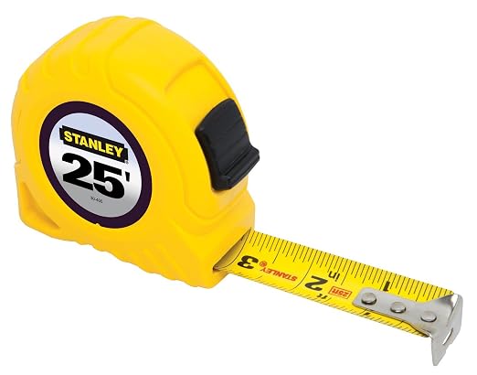 6 Pack Stanley 30-455 25' X 1" High-Visibility Tape Measure - Yellow