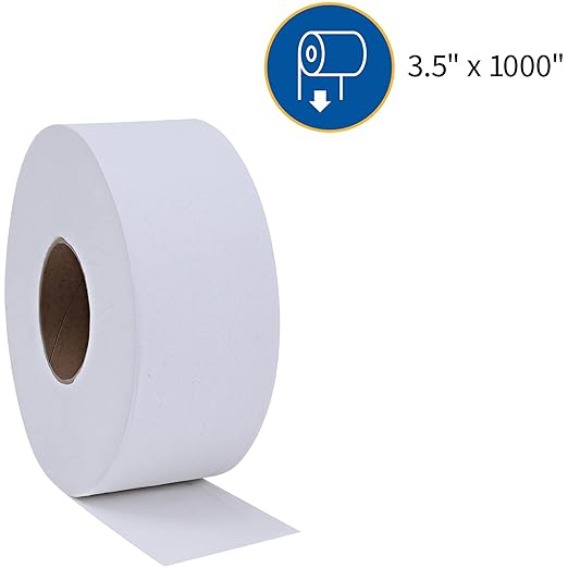 Genuine Joe - GJO2506008 Jumbo Dispenser Roll Bath Tissue (Pack of 8)