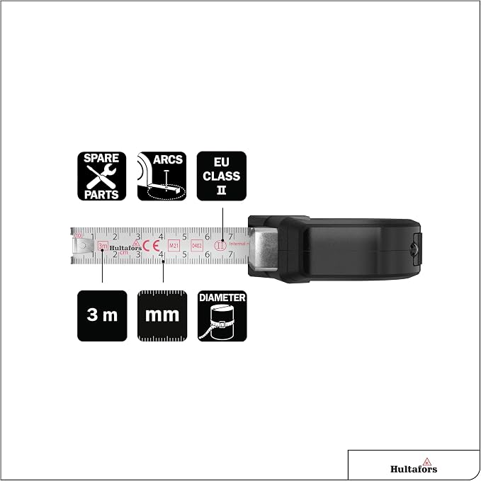 Hultafors Talmeter Marking Measure Tape 3M 16Mm