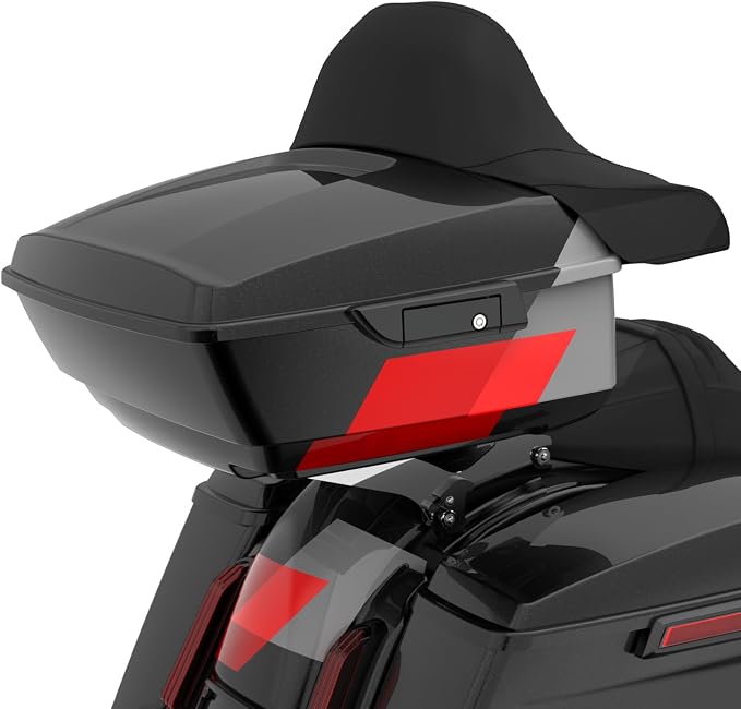 Advanblack 2025 RG Tour Trunk Pack Hot Lap King Tour Trunk Pack+Wrap-Around Backrest Pad Fits For Harley Touring CVO Road King Street Glide Electra Glide Ultra Limited 1997-2025