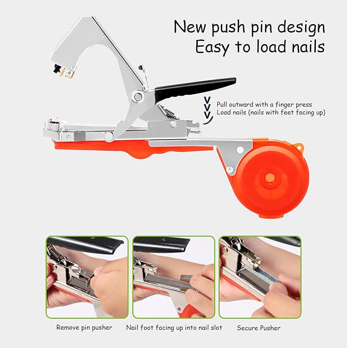 Plant Tying Machine Plant Tying Machine with Green Tape Plant Tying Tool Garden Tape Gun Plant Tying Machine Tool Grape Tying Machine Tomato Tying Machine Cucumber Tying Gun Tying Device