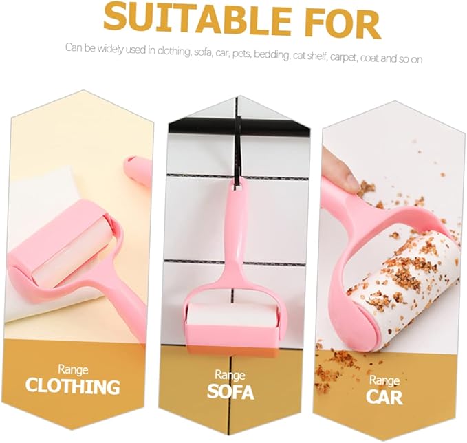 Toddmomy 12pcs Household Lint Roller Convenient Fur Remover for Pet Hair Clothes Carpets Furniture Easy to Use Compact Design for Home Travel
