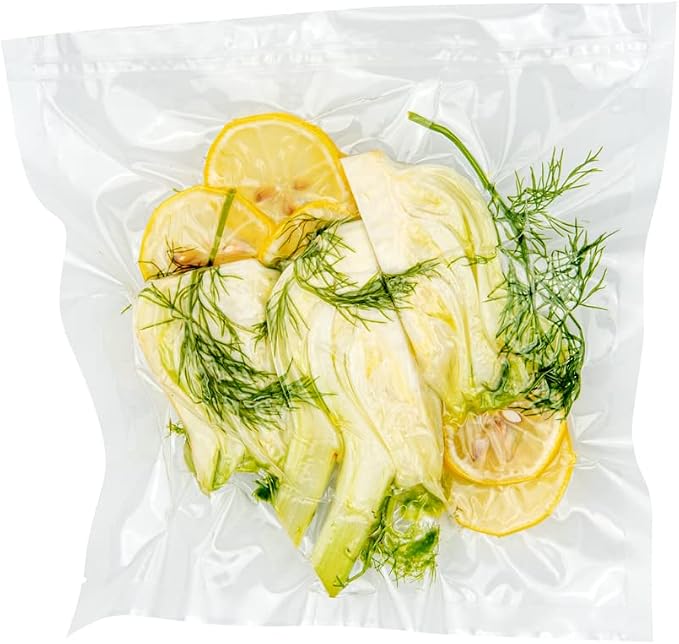 Restaurantware Fresh Hero 10 x 10 Inch Vacuum Sealer Bags 100 Food Storage Bags - 3 mil Thick Microwavable Clear Plastic Sous Vide Bags Freezable For Storing Food Or Sous Vide Cooking