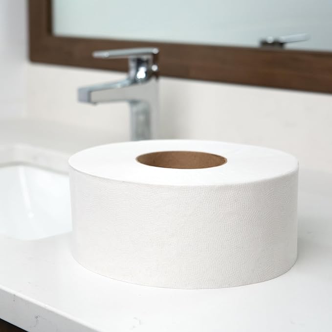 Sierra Hygiene 2-Ply Jumbo Toilet Paper Rolls, 3.5" x 1000' Universal Bath Tissue, 9” Diameter Commercial Toilet Paper for Dispensers, Septic Safe, Made in USA, 12 Rolls/Case