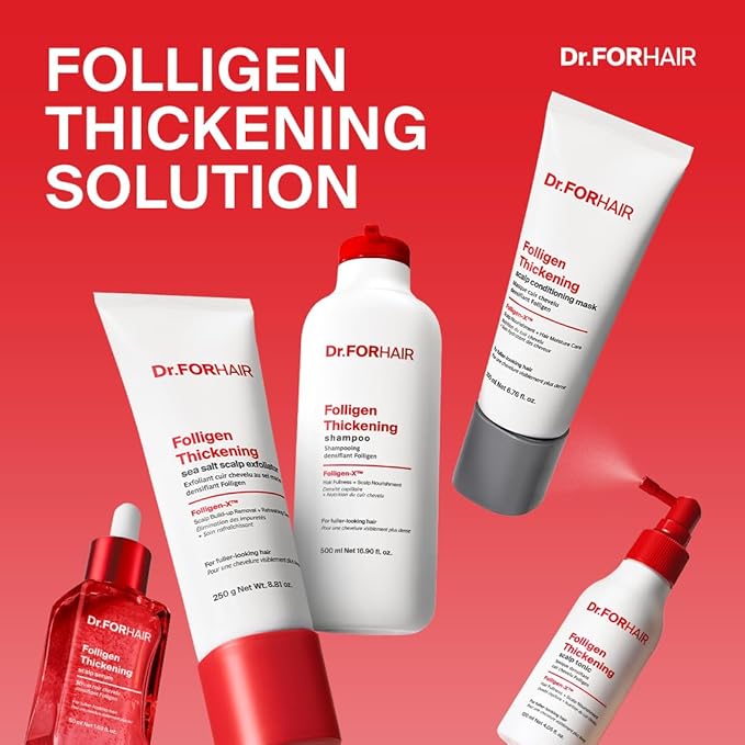 Dr.FORHAIR Folligen Thickening Scalp Serum 1.7 oz | Biotin Density Serum for Thicker, Fuller-Looking Hair | Peptide Scalp Treatment | Korean Haircare