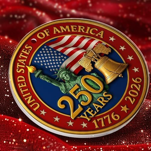 250 Anniversary USA Ornament, 2D Acrylic America Merchandise 250, Christmas in July Decorations, Christmas Decorations, USA 250th Anniversary, USA 250th Birthday Gifts