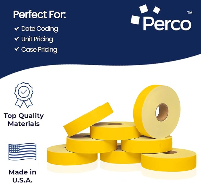 Pricing Labels for Monarch 1131 Yellow - 20,000 Labels w/ 8 Rolls Value Pack, 1 Sleeve - Made in USA