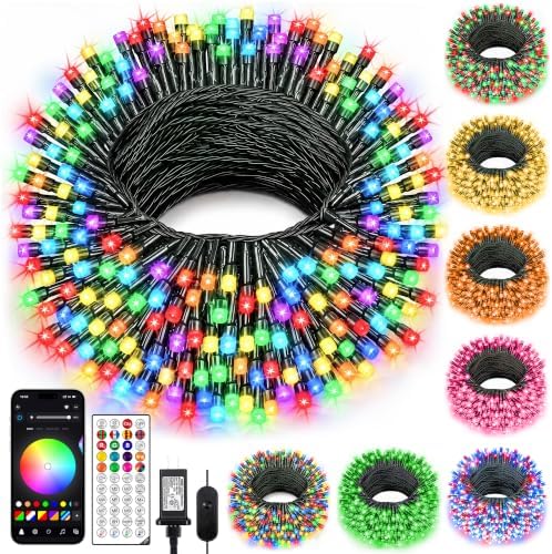 Ollny Smart Christmas Tree Lights, 59FT 180 LED RGBW Color Changing Light