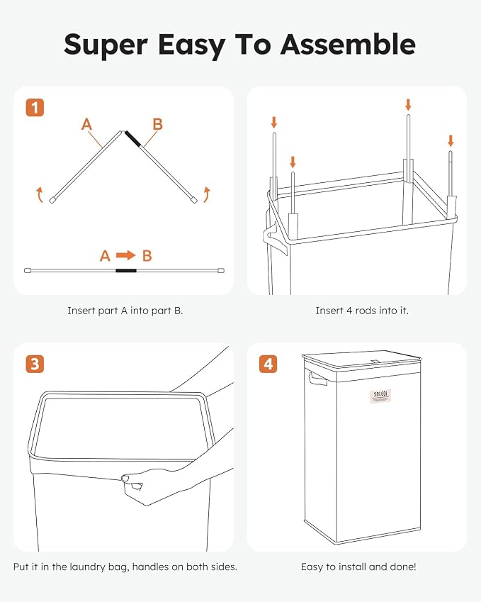 SOLEDI Laundry Hamper with Lid 100L Large & Tall Collapsible Laundry Basket, Clothes Hamper with Bag Removable Easy to Carry, Dirty Hampers for Bedroom, Bathroom, Dorm, College, Beige
