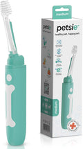 Electric Dog Toothbrush | Silent & Vibration-Free | Vet-Developed Electrolytic Technology | No Toothpaste Needed | Built-in Timer & App | Replaceable Heads for Small, Medium & Large Dogs