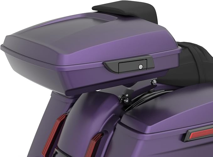 Advanblack 2025 RG Tour Trunk Pack Purple Abyss Denim Razor Tour Trunk Pack Backrest Pad for '97-'25 Harley Touring Road King Street Glide Electra Glide CVO models