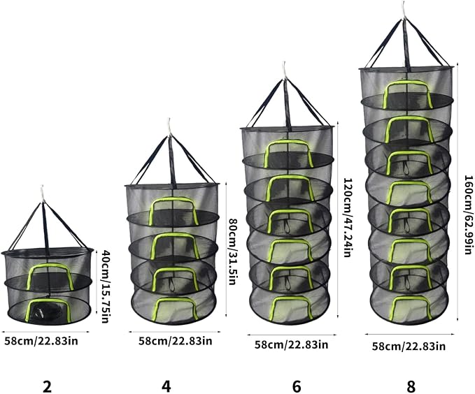 Portable Laundry Drying Rack for Fruits Vegetables Fish and Clothing Compact Foldable Suspended Net Camping Drying Rack