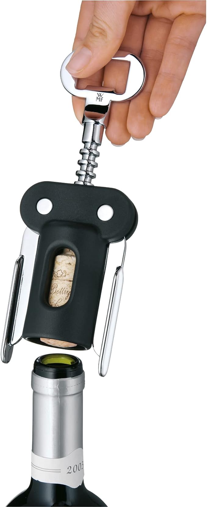 WMF Clever & More Corkscrew with arms, Black