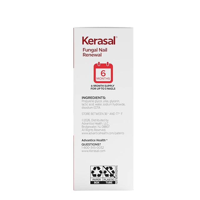 Kerasal Nail Renewal, Restorative Nail Repair for Damaged Nails, 0.33 fl oz (Pack of 2) (Packaging May Vary)