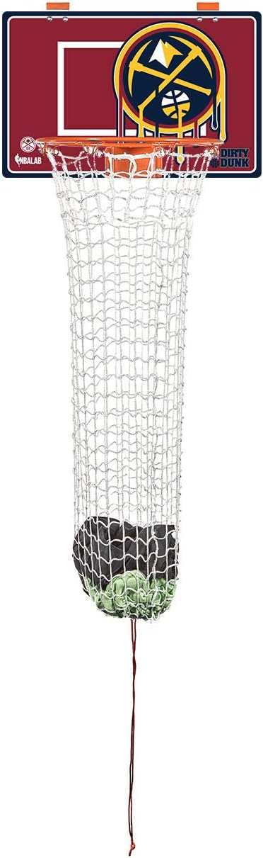 Dirty Dunk Over-The-Door Basketball Hoop Laundry Hamper, Denver Nuggets, NBA