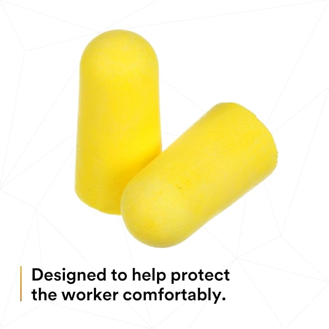 3M Ear Plugs, 200/Box, E-A-R TaperFit2 312-1219, Uncorded, Disposable, Foam, NRR 32, For Drilling, Grinding, Machining, Sawing, Sanding, Welding, 1 Pair/Poly Bag
