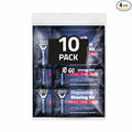 On-the-Go Shaving Kit – Disposable Razor, Shaving Cream, Washcloth & Aftershave Wipe – Travel Friendly, Grooming Essentials for Hygiene when on the Go - Black (10)