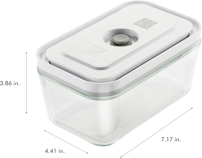Zwilling Fresh & Save 3-Pc Glass Food Storage Container Set | Airtight Glass Containers Keep Food Fresh Up to 5X Longer with the Fresh & Save Vacuum Pump (Pump Not Included).