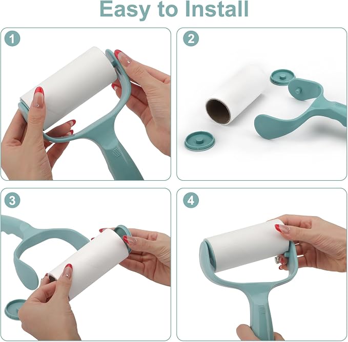 7 Pack Lint Removers w/Handle Super Sticky Pet Hair Rollers Clothes Carpet | Efficiently removes long and short floating fur from cats and dogs, and can clean carpets, sofas, bedding, and clothing