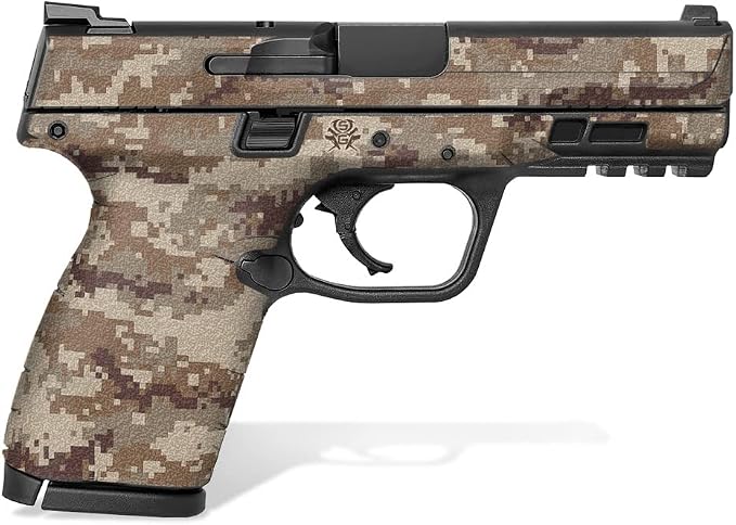 Textured Vinyl Decal Skin Kit for Smith & Wesson M&P M2.0 9mm/.40 4" Compact (Digital Camo - MC Desert)