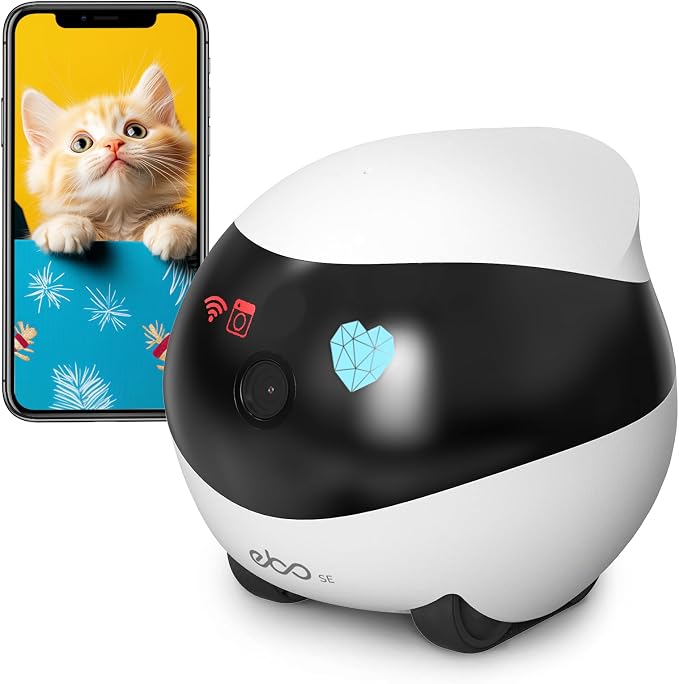 Enabot EBO SE Home Robot Camera: 1080P Mobile FamilyBot Pet Companion | Whole-Home Mobility, Two-Way Talk, Night Vision, Local Storage, Auto-Recharge, Long Distance Gift for Family/Pet