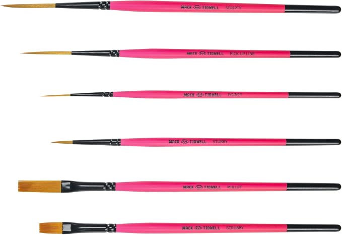Andrew Mack/Jeral Tidwell Broken Pinkies 6 Brush Set with Synthetic Bristles