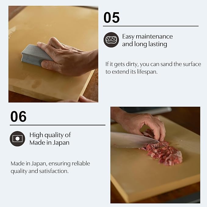 Asahi Cookin Cut Rubber Cutting Board, NE05101, Home Use, Made in Japan M 15.0 x 8.3 x 0.5 inches (38cm x 21cm x 1.3cm)