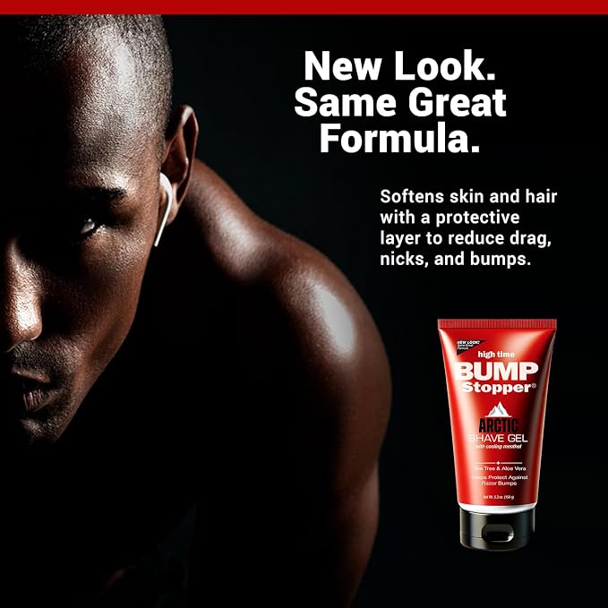 High Time Bump Stopper Shaving Cream With Tea Tree Oil 5oz Tube (2 Pack)