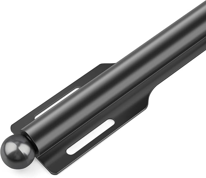 12" Valet Rod for Closet Pull Out (2 Pack, Black)