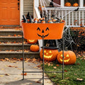 5.5 Gal Halloween Galvanized Ice Buckets with Stand,Halloween Candy Bucket