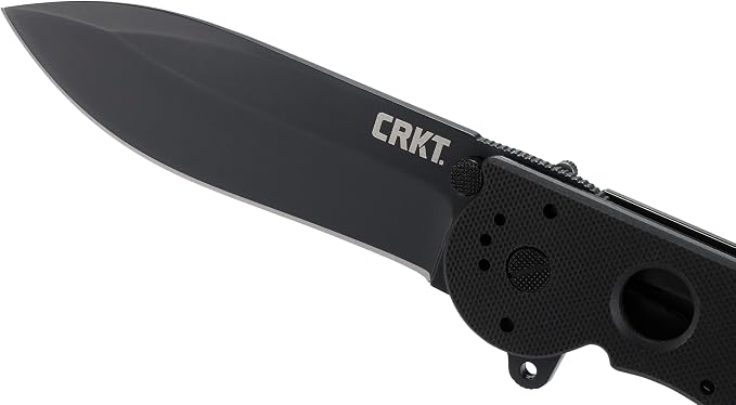 CRKT M21-04G Folding Knife with Liner Lock: 1.4116 Plain Edge Blade, G10 Handle w/Liner Lock, Reversible Pocket Clip, M21-04G