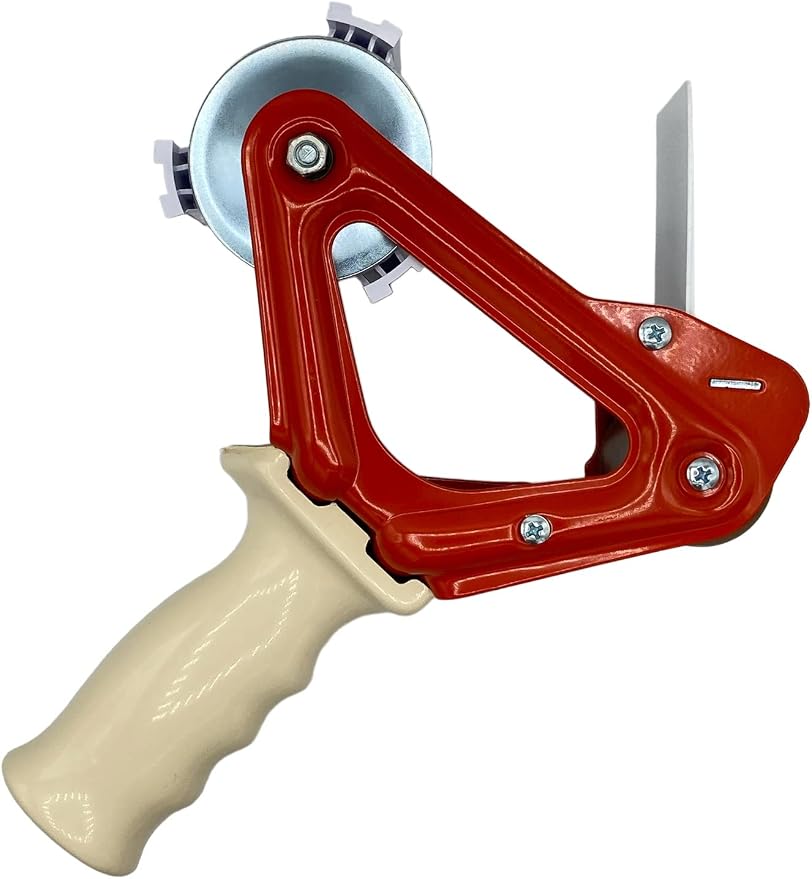 PSBM Heavy Duty Packing Tape Dispenser Box Tape Gun, 2 Inch Wide, 50 Pack, Fits 3 Inch Core Shipping Tape, Side Loading with Adjustable Brake for Secure Usage
