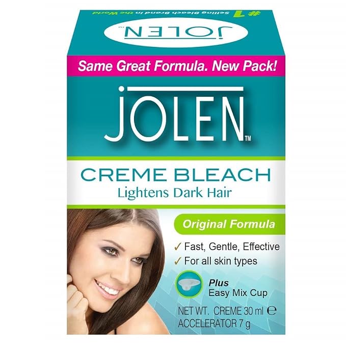 Jolen creme bleach lightens dark hair 30ml (6 Pack)