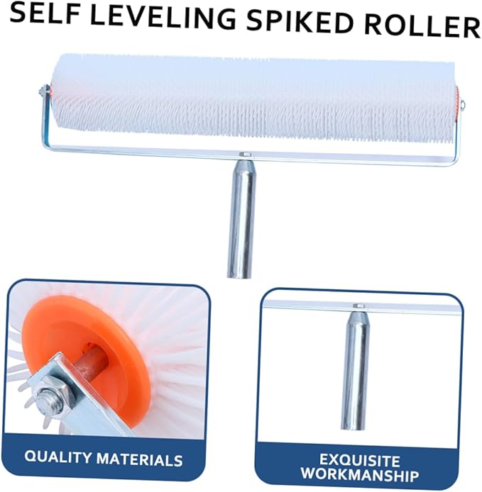 OSALADI Screeding Compound Roller Self Leveling Spiked Brush Long Lint Roller for Floor Decoration