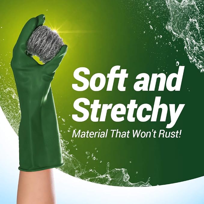 Fuller Brush Stainless Steel Scrubbing Sponges – 1-Pack (1 Set of 3 = 3 Pieces) – Heavy Duty Kitchen Scour Sponges for Dishes, Pots & Pans