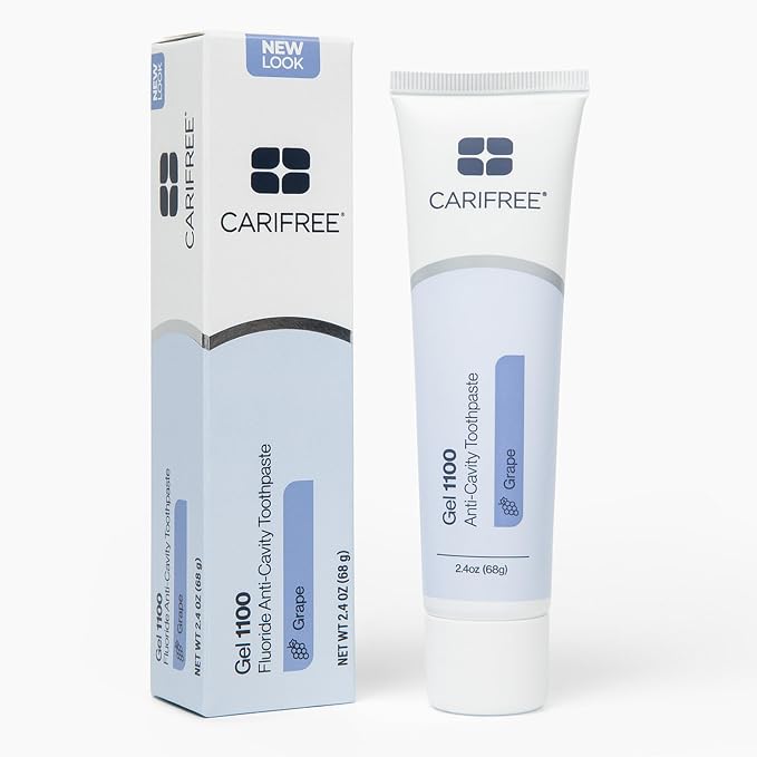 CariFree 1100 Fluoride Toothpaste with Nano Hydroxyapatite, Grape, 2.4 oz | Anti-cavity pH neutralizing gel; enamel protection; dentist recommended for kids & adults; prevention, safe daily use.