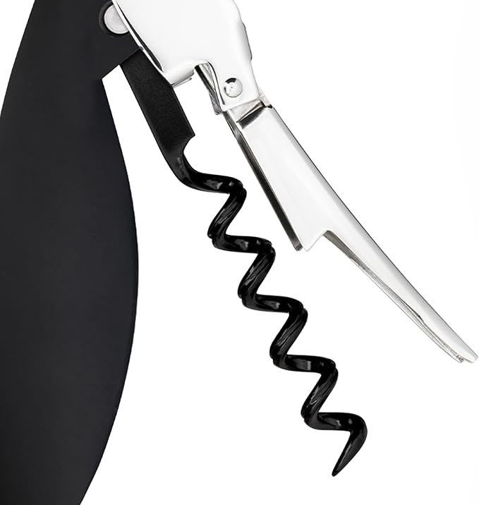 Alessi AAM32 B Parrot - Sommelier Design Corkscrew, Cast Aluminum and PC, Black
