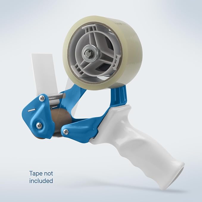 TAPEWELL Heavy Duty Metal Frame Packing Tape Dispenser Gun, 2 inch, Blue | Packing Tape Refills For Dispenser, Shipping Tape For Packing, Moving, Home & Office Use
