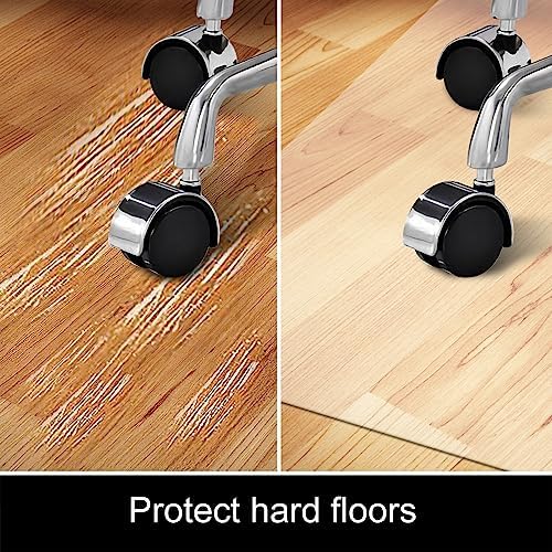 Kuyal Clear Chair mat for Hardwood Floor 46 x 46 inches