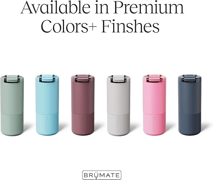 BrüMate Strova 18oz 100% Leakproof Insulated Coffee Mug | Ceramic-Lined Interior | Built-In Silicone Sleeve for Travel | Locking Flip Lid (Polka Pearl)