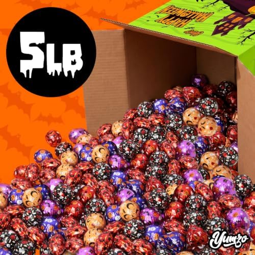 Halloween Chocolate Mix 5 lb Bag, Assorted Foil Wrapped Milk Chocolate