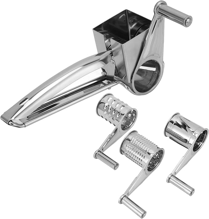 Cheese Grater, Handheld Grater Stainless Steel Cheese Grater Fruit Shredder Hand Held Grater Stainless Steel Used for Family Kitchen 3 X Grater Peeler