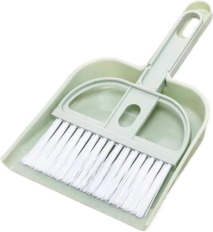 Broom and Scoop Set Dustpan Dust Brooms Sets Combination Cleaning Pet Hair Home Products Garbage Collector(Green)