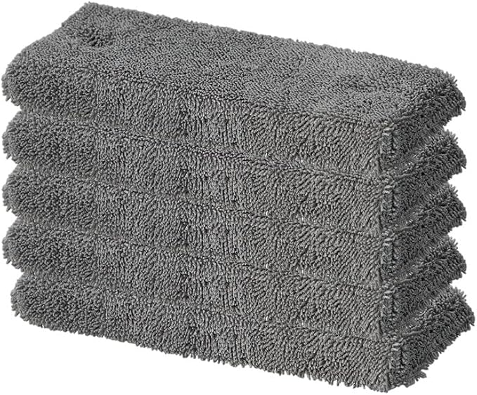 Superio Microfiber Mop Head Replacement for Self-Wring Miracle Mop, Microfiber Cleaning Pad, Mop Refill, Self Wringing Mop (6 Pack)