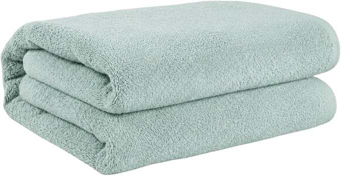 SALBAKOS 100% Turkish Cotton Bath Sheet 40x80 inch (1-Piece Seafoam Green) | Extra Large Jumbo Oversized Bathroom and Beach Towel, Super Soft Highly Absorbent Thick Premium Hotel Quality, Made in Turkey