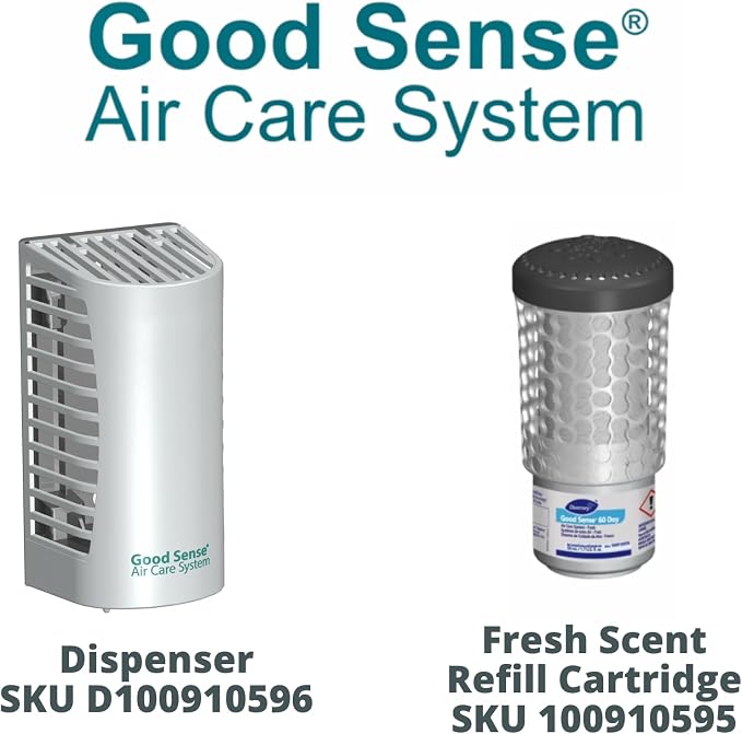 Diversey 100910595 Good Sense 60 Day Air Care System Refill, Continuous Odor Control Air Freshener Cartridge, Odor Neutralizing, Fresh Scent, 1.7 Ounce (Pack of 6)