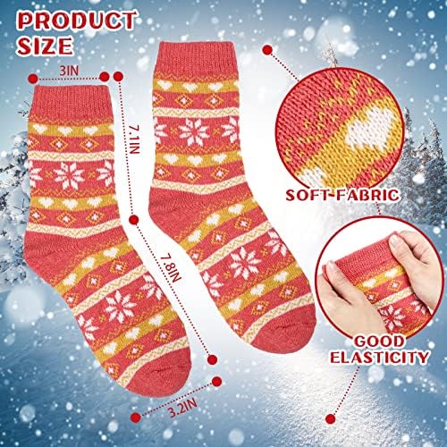 Hoolerry 30 Pairs Christmas Fuzzy Socks Bulk for Adult Gift
