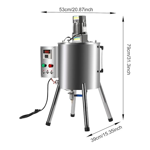 30L 4Gal Heating Mixing Filling Machine, Lipstick Filling Machine Stirring Tank, Stainless Steel Stirring Tank Cream Liquid Filler Machine for Lipstick, Shoe Polish