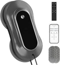 Intelligent Window Cleaning Robot - Electric Window Cleaner with Dual Water Spray, Remote & App Control, Suitable for Interior & Exterior Windows, Includes 12 Cloths, Grey