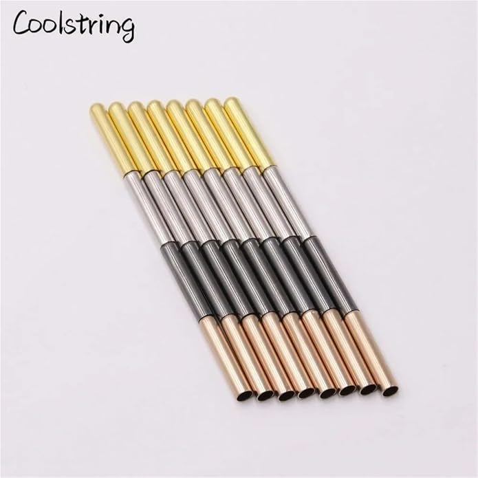 160 PCS Shoe Lace Tips Aglets for DIY Shoelaces, 4 Colors Gold Silver Gun Black Rose Gold